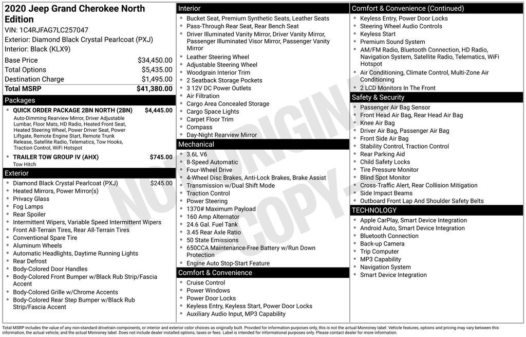 jeep grand cherokee 2020 1C4RJFAG7LC257047 image jeep grand cherokee 2020 1C4RJFAG7LC257047 image